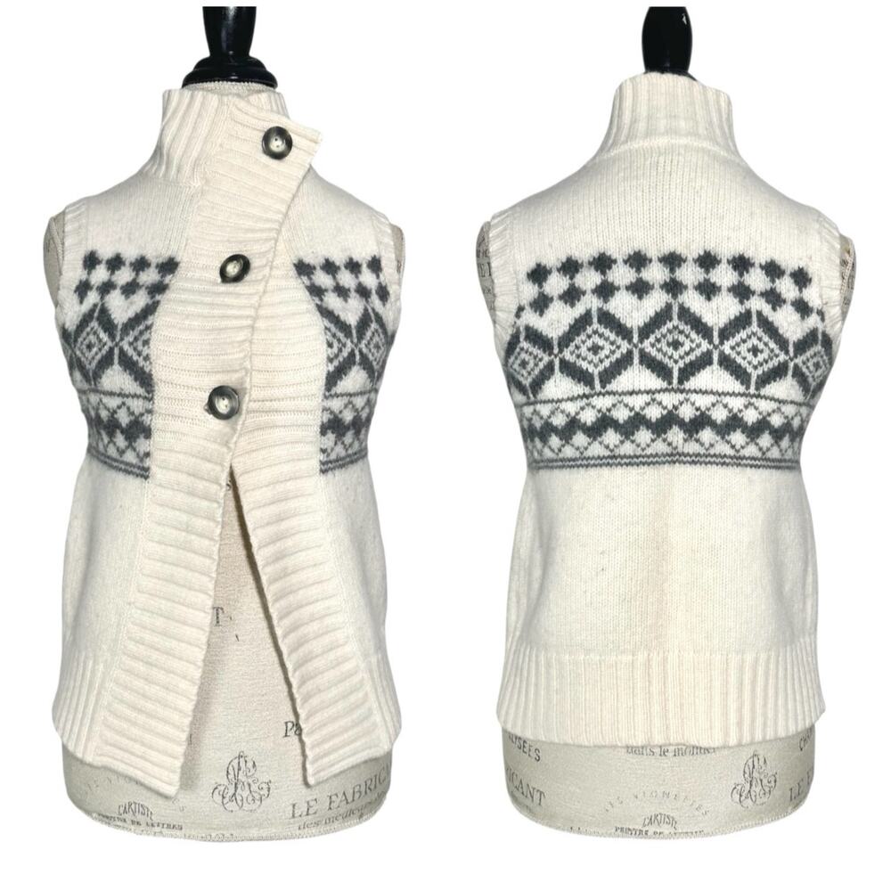 Banana Republic Factory | Women | Wool Angora Fair Isle Nordic Knit Vest | Sz XS